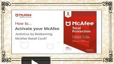 mcafee activate retail card|How to Activate McAfee Antivirus by Redeeming .